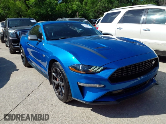 2021 Ford Mustang EcoBoost with VIN 1FA6P8TD9M5128237, listed as a IAAI auction lot 42103583 with 39,383 mi miles. Bid and sale history available at carsss.com. Image 1.