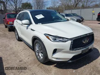 2020 Infiniti QX50 ESSENTIAL with VIN 3PCAJ5M34LF104029, listed as a IAAI auction lot 41858931 with 57,934 mi miles. Bid and sale history available at carsss.com. Image 1.