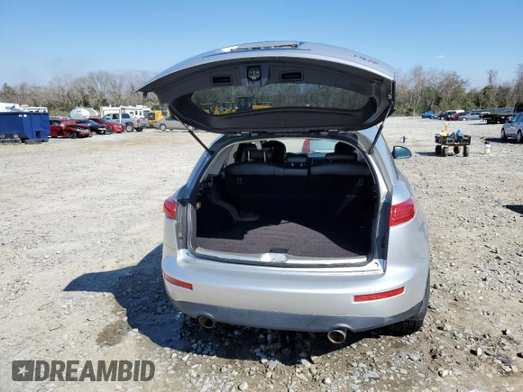 2006 Infiniti FX35 with VIN JNRAS08U16X105314, listed as a Copart auction lot 46481105 with 0 mi miles and Salvage Title. Bid and sale history available at carsss.com. Image 6.