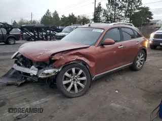 2007 Infiniti FX35 with VIN JNRAS08WX7X208198, listed as a Copart auction lot 82324114 with 0 mi miles and Salvage Title. Bid and sale history available at carsss.com. Image 1.