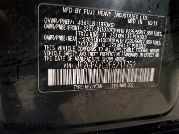 2014 Subaru Crosstrek Premium с VIN JF2GPAVC9E8231752, выставлен на аукционе Copart как лот 49995605 с пробегом 106 276 миль миль и Списание • Salvage title. История ставок и продаж доступна на DreamBid. Изображение 15.