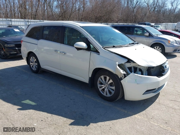 2016 Honda Odyssey EX-L with VIN 5FNRL5H69GB088577, listed as a IAAI auction lot 41768752 with 157,058 mi miles. Bid and sale history available at carsss.com. Image 1.