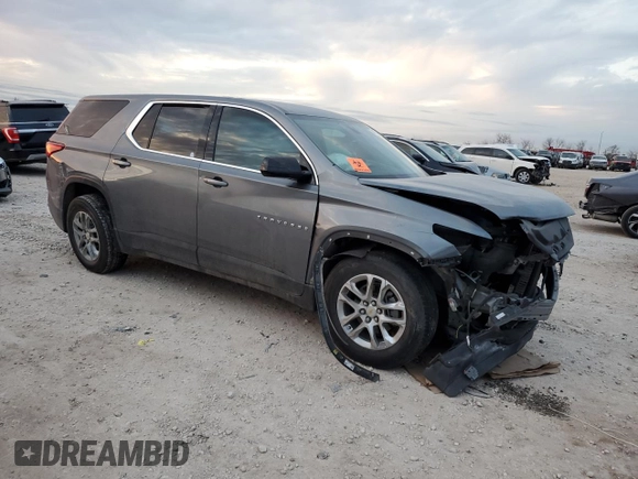 2020 Chevrolet Traverse LS with VIN 1GNERFKW2LJ145630, listed as a Copart auction lot 46484255 with 101,966 mi miles and Salvage Title. Bid and sale history available at carsss.com. Image 4.