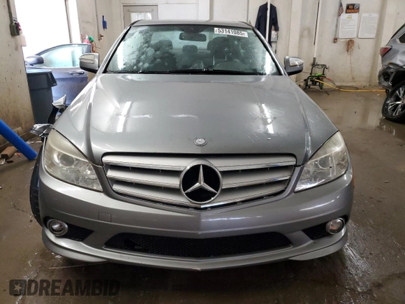 2009 Mercedes-Benz C 300 Sport with VIN WDDGF54X39F225434, listed as a Copart auction lot 53141085 with 194,350 mi miles and Salvage title. Bid and sale history available at DreamBid. Image 5.