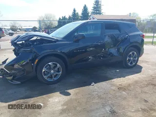 2023 Chevrolet Blazer LT with VIN 3GNKBCR49PS100263, listed as a IAAI auction lot 42117470 with 33,747 mi miles and . Bid and sale history available at DreamBid. Image 2.