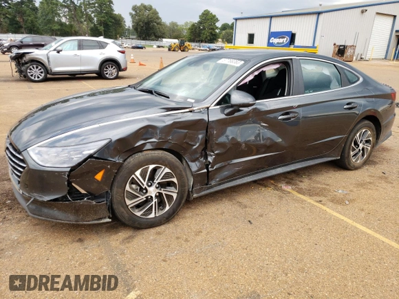 2023 Hyundai Sonata Hybrid Blue with VIN KMHL24JJ3PA063700, listed as a Copart auction lot 67768363 with 13,897 mi miles. Bid and sale history available at carsss.com. Image 1.