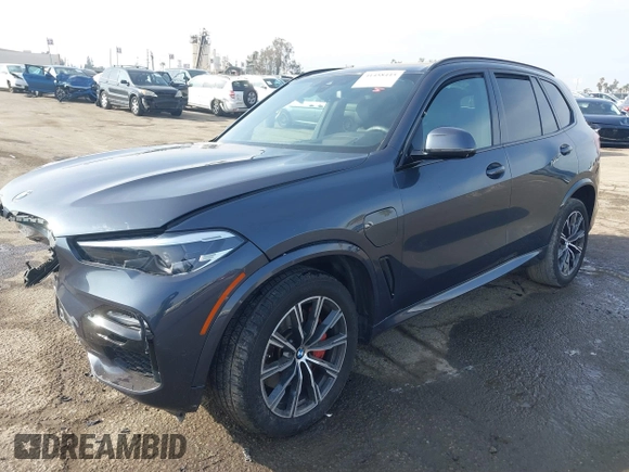 2021 BMW X5 xDrive45e with VIN 5UXTA6C00M9D24349, listed as a IAAI auction lot 41458445 with 43,116 mi miles. Bid and sale history available at carsss.com. Image 17.