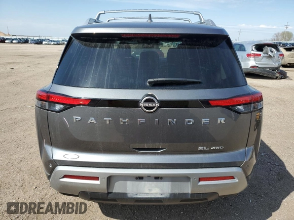 2023 Nissan Pathfinder SL with VIN 5N1DR3CC5PC201153, listed as a Copart auction lot 54053975 with 68,302 mi miles and Salvage title. Bid and sale history available at DreamBid. Image 6.