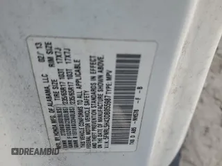 2013 Honda Odyssey EX z VIN 5FNRL5H43DB055987, wystawiony jako Copart lot #54001985 z przebiegiem 162 448 mil mil oraz Szkody całkowita. Historia ofert i sprzedaży dostępna na DreamBid. Obrazek 13.