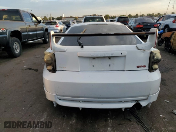 2001 Toyota Celica GTS with VIN JTDDY38T910048463, listed as a Copart auction lot 70444654 with 206,490 mi miles and Salvage Title. Bid and sale history available at carsss.com. Image 6.
