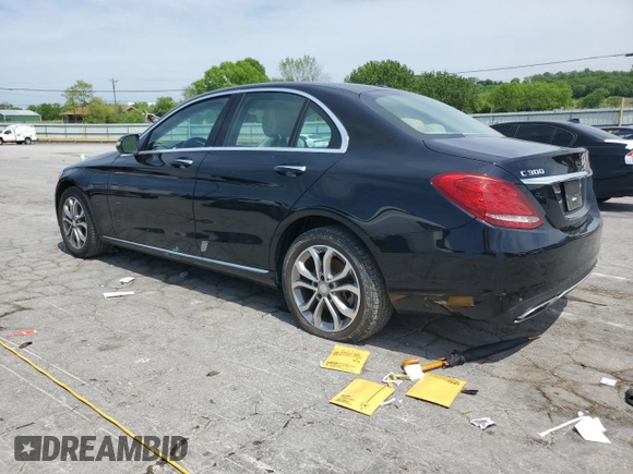 2015 Mercedes-Benz C-Class C 300 Luxury with VIN 55SWF4KB7FU064561, listed as a Copart auction lot 52489215 with 185,244 mi miles and Salvage Title. Bid and sale history available at carsss.com. Image 2.