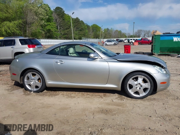 2004 Lexus SC with VIN JTHFN48YX40059526, listed as a IAAI auction lot 41973307 with 123,466 mi miles. Bid and sale history available at carsss.com. Image 13.