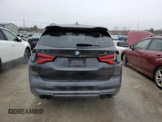 2021 BMW X3 M with VIN 5YMTS0C03M9F04458, listed as a Copart auction lot 42162245 with 52,156 mi miles and Salvage Title. Bid and sale history available at carsss.com. Image 6.