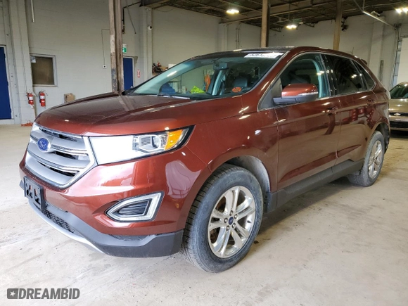 2015 Ford Edge SEL with VIN 2FMTK4J94FBB68996, listed as a Copart auction lot 52613325 with 66,337 mi miles and Salvage Title. Bid and sale history available at carsss.com. Image 1.