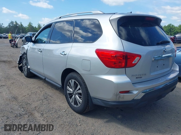2018 Nissan Pathfinder SV with VIN 5N1DR2MM1JC616205, listed as a IAAI auction lot 42536607 with 117,198 mi miles and . Bid and sale history available at DreamBid. Image 3.
