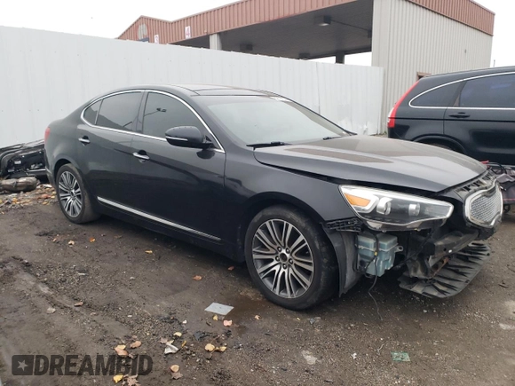2015 Kia Cadenza Premium with VIN KNALN4D74F5182985, listed as a Copart auction lot 82197034 with 120,231 mi miles and Salvage Title. Bid and sale history available at carsss.com. Image 4.