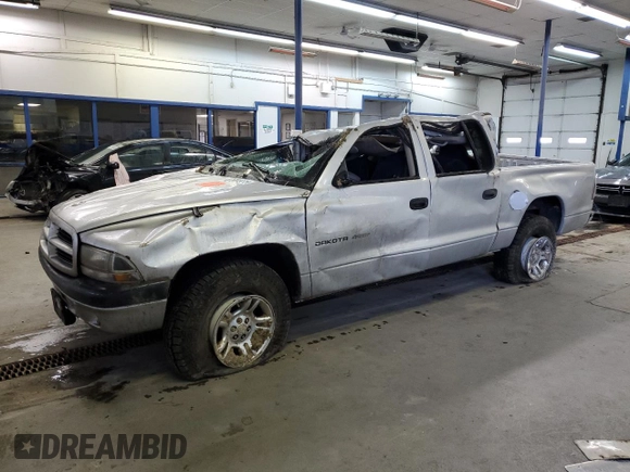 2002 Dodge Dakota Sport with VIN 1B7HG38NX2S509746, listed as a Copart auction lot 87681985 with 0 mi miles and Salvage Title. Bid and sale history available at carsss.com. Image 1.