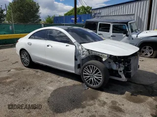 2021 Mercedes-Benz CLA 250 with VIN W1K5J4HB8MN170007, listed as a Copart auction lot 57405655 with 41,910 mi miles and Salvage title. Bid and sale history available at DreamBid. Image 4.