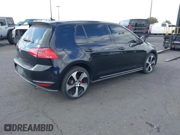 2017 Volkswagen Golf GTI S with VIN 3VW5T7AU7HM061469, listed as a IAAI auction lot 41197640 with 102,387 mi miles. Bid and sale history available at carsss.com. Image 4.
