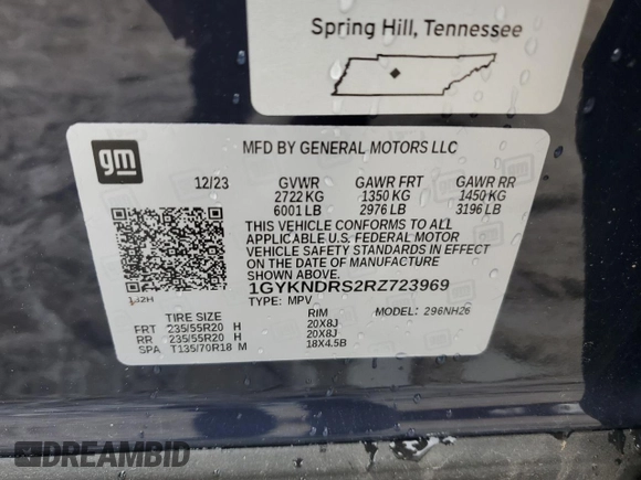 2024 Cadillac XT5 AWD Premium Luxury z VIN 1GYKNDRS2RZ723969, wystawiony jako Copart lot #53135435 z przebiegiem 2 279 mil mil oraz Szkoda całkowita • Salvage title. Historia ofert i sprzedaży dostępna na DreamBid. Obrazek 15.