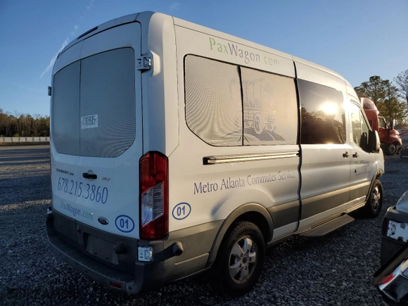 2017 Ford Transit Wagon XL with VIN 1FBAX2CM9HKB17056, listed as a Copart auction lot 47805905 with 0 mi miles and Salvage Title. Bid and sale history available at carsss.com. Image 3.