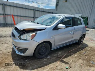 2017 Mitsubishi Mirage ES with VIN ML32A3HJ7HH021027, listed as a Copart auction lot 64257295 with 56,484 mi miles and Salvage title. Bid and sale history available at DreamBid. Image 1.