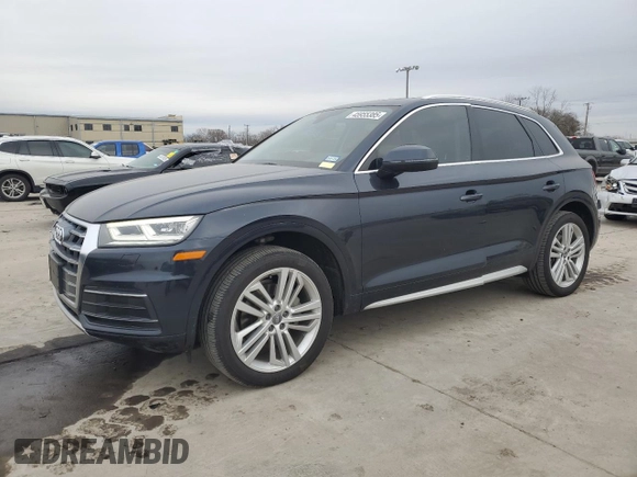 2019 Audi Q5 Premium Plus with VIN WA1BNAFY7K2033026, listed as a Copart auction lot 45955385 with 16,657 mi miles and Salvage Title. Bid and sale history available at carsss.com. Image 1.