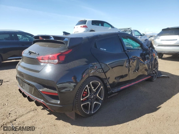 2021 Hyundai Veloster N with VIN KMHT36AH0MU009139, listed as a Copart auction lot 50110694 with 0 mi miles and Salvage Title. Bid and sale history available at carsss.com. Image 3.