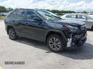 2024 Toyota RAV4 Hybrid XLE Premium with VIN 4T3B6RFV2RU161117, listed as a IAAI auction lot 42602782 with 56,418 mi miles and . Bid and sale history available at DreamBid. Image 1.