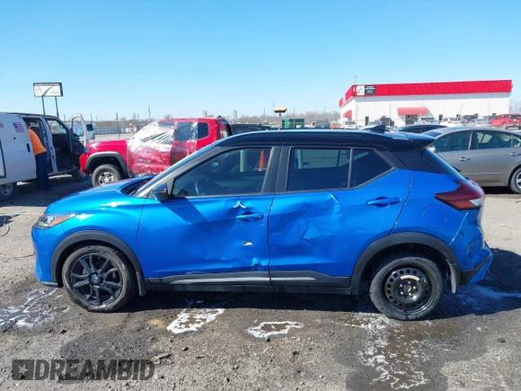 2021 Nissan Kicks SR with VIN 3N1CP5DV3ML561218, listed as a IAAI auction lot 41691829 with 99,361 mi miles. Bid and sale history available at carsss.com. Image 14.