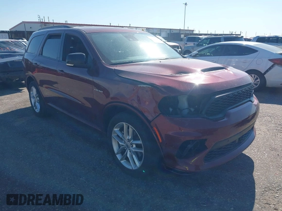 2024 Dodge Durango R/T Premium with VIN 1C4SDJCT6RC185613, listed as a IAAI auction lot 42699197 with 27,136 mi miles and . Bid and sale history available at DreamBid. Image 1.