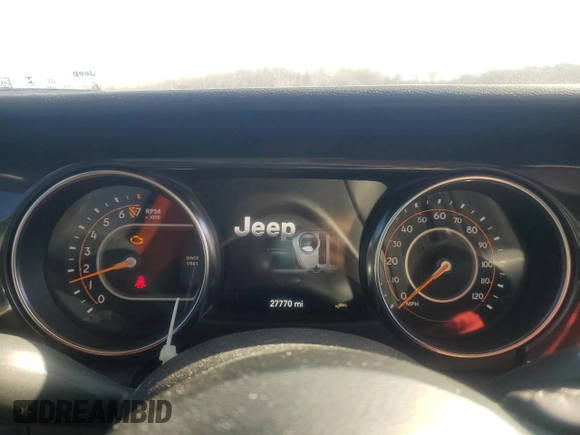 2022 Jeep Gladiator Willys with VIN 1C6HJTAG8NL170875, listed as a Copart auction lot 42949515 with 27,770 mi miles and Salvage title. Bid and sale history available at DreamBid. Image 9.