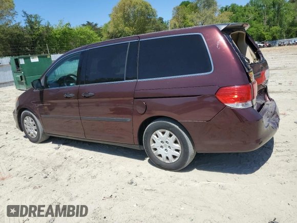 2010 Honda Odyssey LX z VIN 5FNRL3H25AB004652, wystawiony jako Copart lot #54923025 z przebiegiem 335 312 mil mil oraz Szkoda całkowita • Salvage title. Historia ofert i sprzedaży dostępna na DreamBid. Obrazek 2.
