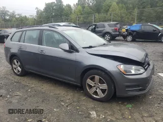 2015 Volkswagen Golf SportWagen TDI SE with VIN 3VWFA7AU1FM504495, listed as a Copart auction lot 69629614 with 126,254 mi miles and Salvage Title. Bid and sale history available at carsss.com. Image 4.