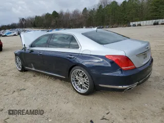 2018 Genesis G90 Premium with VIN KMHG34JA3JU047470, listed as a Copart auction lot 44661694 with Not Provided miles and . Bid and sale history available at carsss.com. Image 2.