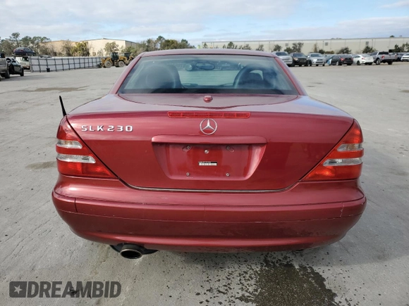 2001 Mercedes-Benz SLK 230 Kompressor with VIN WDBKK49F01F223928, listed as a Copart auction lot 87061404 with 102,270 mi miles and Salvage title. Bid and sale history available at DreamBid. Image 6.
