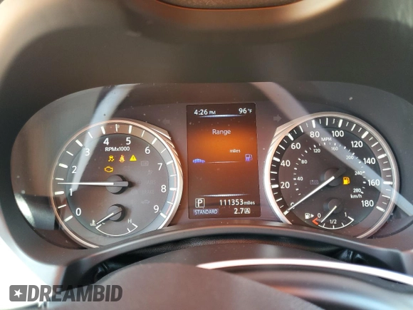 2018 Infiniti Q50 Luxe с VIN JN1EV7AP4JM350109, выставлен на аукционе Copart как лот 57971775 с пробегом 111 353 миль миль и Чистый • Clean title. История ставок и продаж доступна на DreamBid. Изображение 9.