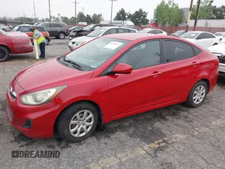 2013 Hyundai Accent GLS with VIN KMHCT4AE3DU537137, listed as a IAAI auction lot 42046119 with 158,878 mi miles. Bid and sale history available at carsss.com. Image 2.
