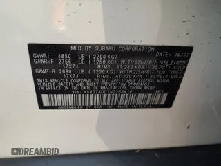 2022 Subaru Outback Premium с VIN 4S4BTADC1N3263416, выставлен на аукционе IAAI как лот 42550138 с пробегом 111 625 миль миль и . История ставок и продаж доступна на DreamBid. Изображение 34.