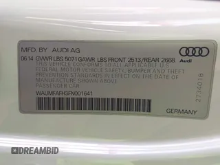 2015 Audi A5 Premium Plus z VIN WAUMFAFH3FN001641, wystawiony jako IAAI lot #41781985 z przebiegiem 44 229 mil mil oraz . Historia ofert i sprzedaży dostępna na DreamBid. Obrazek 9.
