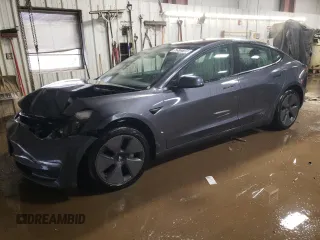 2022 Tesla Model 3 with VIN 5YJ3E1EA8NF372507, listed as a Copart auction lot 52572705 with 70,244 mi miles and Salvage Title. Bid and sale history available at DreamBid. Image 1.