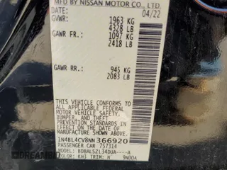 2022 Nissan Altima 2.5 SR with VIN 1N4BL4CV8NN366920, listed as a Copart auction lot 43006765 with 32,712 mi miles and Salvage Title. Bid and sale history available at carsss.com. Image 12.