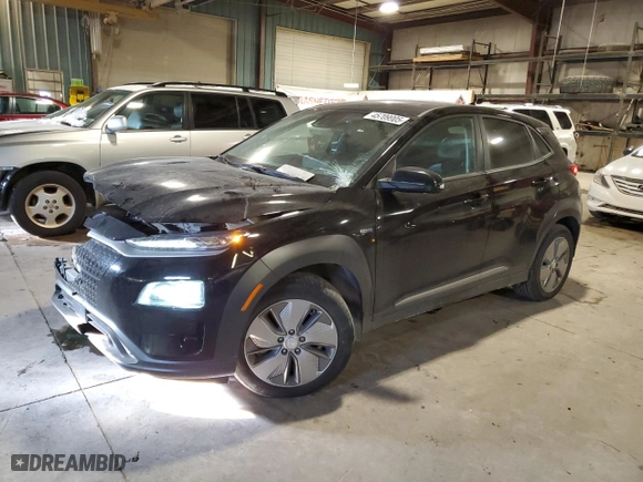 2020 Hyundai Kona Electric Ultimate with VIN KM8K53AG2LU092812, listed as a Copart auction lot 45709905 with 41,394 mi miles and Salvage Title. Bid and sale history available at carsss.com. Image 1.