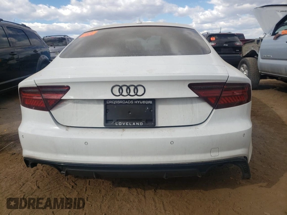 2016 Audi S7 with VIN WAUW2AFC5GN007029, listed as a Copart auction lot 77480764 with 105,830 mi miles and Salvage Title. Bid and sale history available at carsss.com. Image 6.