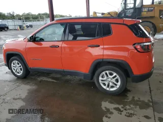 2018 Jeep Compass Sport with VIN 3C4NJCAB3JT123574, listed as a Copart auction lot 72248734 with 88,990 mi miles and Salvage title. Bid and sale history available at DreamBid. Image 2.