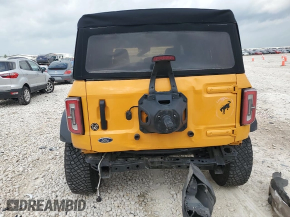 2021 Ford Bronco with VIN 1FMEE5DP9MLA93791, listed as a Copart auction lot 49489765 with 58,427 mi miles and Salvage title. Bid and sale history available at DreamBid. Image 6.