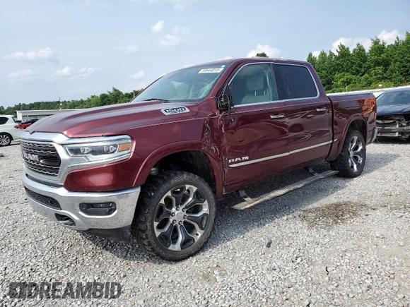 2019 Ram 1500 Limited with VIN 1C6SRFHT4KN707387, listed as a Copart auction lot 59544015 with 111,551 mi miles and Salvage title. Bid and sale history available at DreamBid. Image 1.