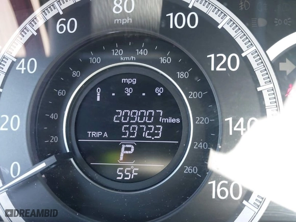 2015 Honda Accord Sedan EX-L with VIN 1HGCR2F84FA168076, listed as a IAAI auction lot 41983408 with 209,007 mi miles. Bid and sale history available at carsss.com. Image 7.
