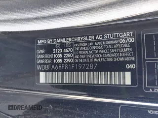 2001 Mercedes-Benz SL-Class with VIN WDBFA68F81F197287, listed as a IAAI auction lot 41442362 with 127,628 mi miles. Bid and sale history available at carsss.com. Image 9.