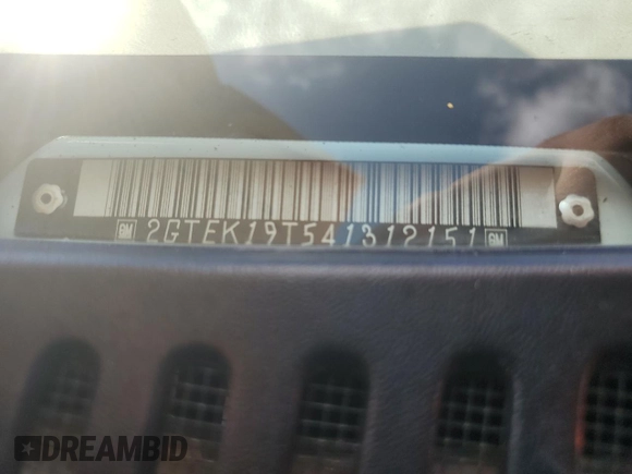 2004 GMC Sierra 1500 SLE z VIN 2GTEK19T541312151, wystawiony jako Copart lot #54664225 z przebiegiem 169 381 mil mil oraz Szkoda całkowita • Salvage title. Historia ofert i sprzedaży dostępna na DreamBid. Obrazek 13.